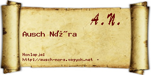Ausch Nóra névjegykártya