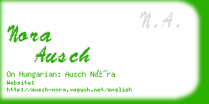 nora ausch business card